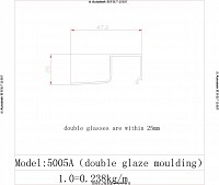 5005A-double glaze moulding drawing