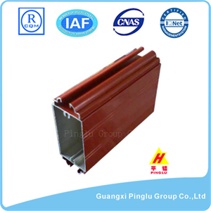 Red Aluminum Extruded Profile for Window Frames