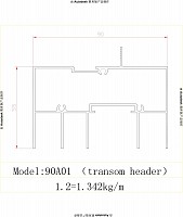 90A01-transom header drawing
