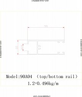 90A04-top & bottom rail drawing