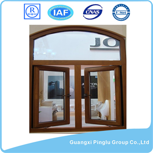 Waterproof Thermal Break Aluminium Wood Window